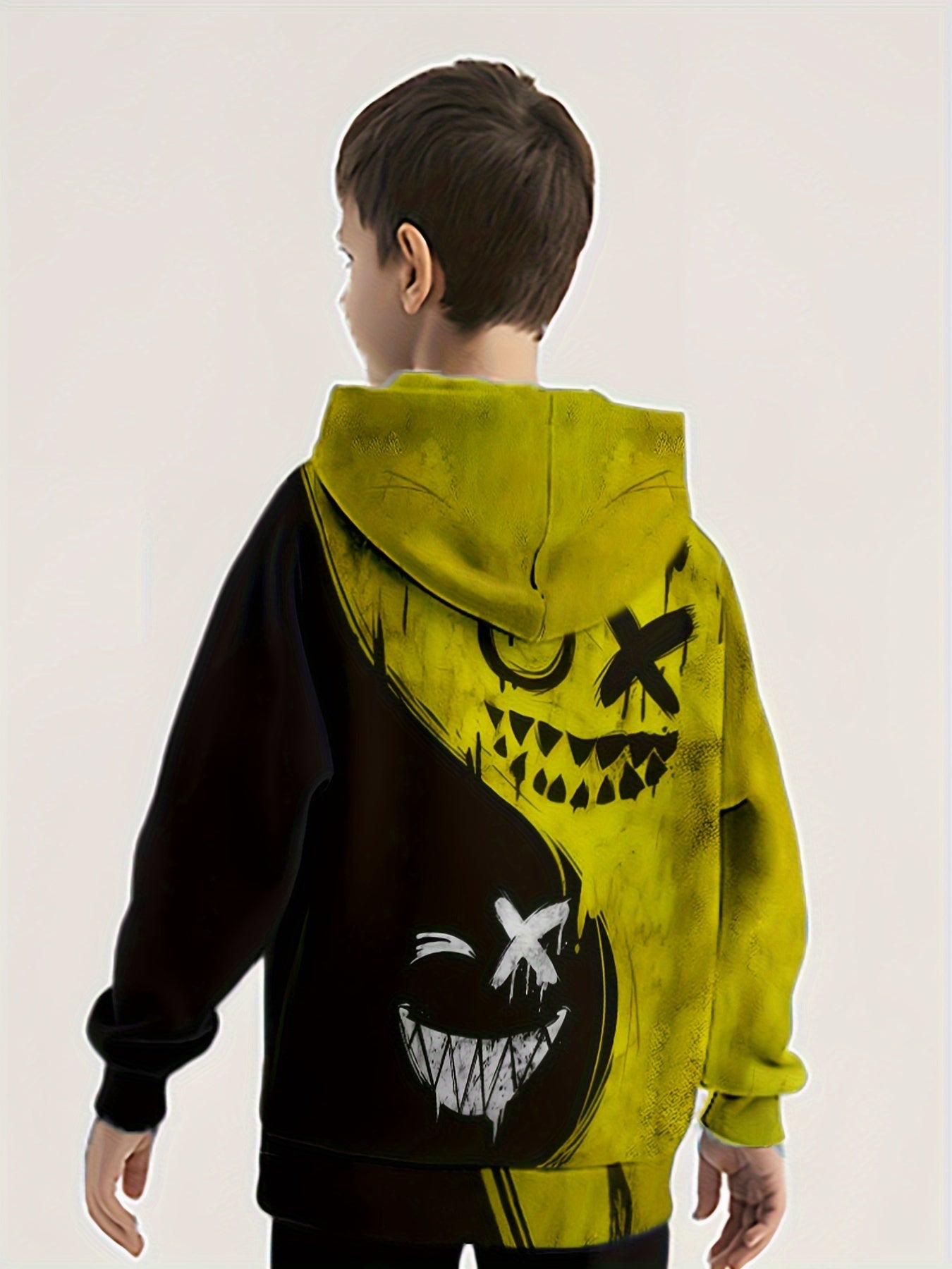 Boys' & Girls' Anime-Inspired Hoodie - Cozy Polyester Long Sleeve Sweatshirt with Cartoon Graphic, Kawaii Streetwear for Youngsters 4-16 Years, Machine Washable, Anime Hoodie