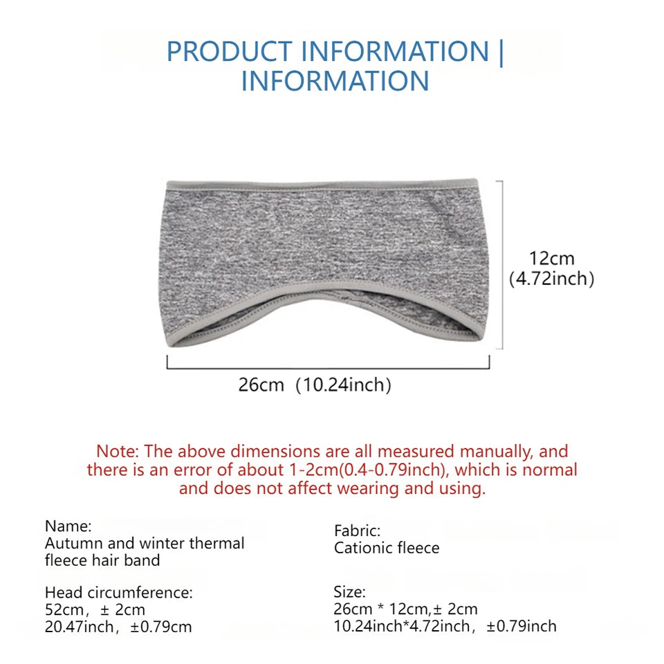 GTUBIKE Winter Warmer Headband Breathable Windproof Sweatband Fleece Ear Cover Warmer Outdoor Sports Cycling Running Headwear